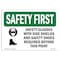 Signmission OSHA, Glasses W/ Side Shields, 10in X 7in Rigid Plastic, 10" W, 7" H, Landscape, OS-SF-P-710-L-10946 OS-SF-P-710-L-10946 - alternate 1